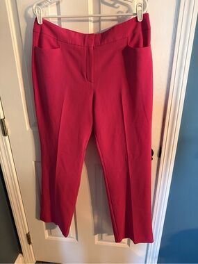Kasper Bright Pink Wide-Leg Trousers